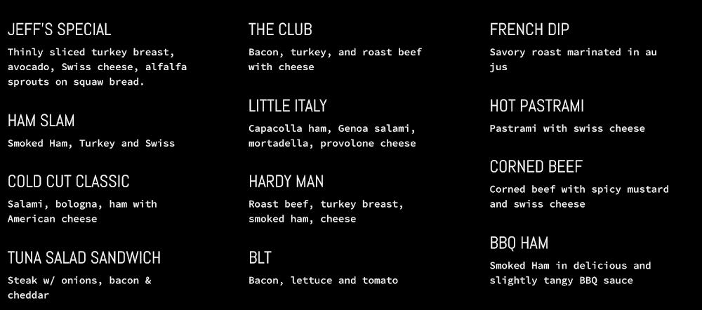 Jeff's Place Menu image 1